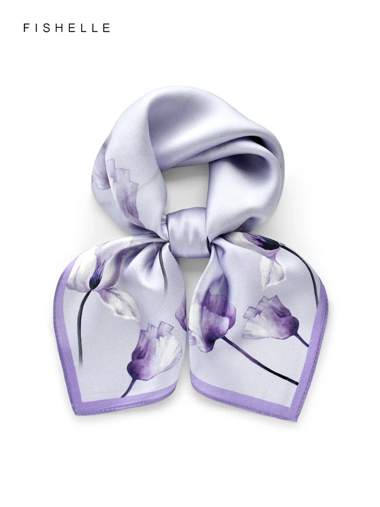 Light purple flowers 100% natural silk scarf wrap satin square female hijab shawl lady gift headband 65cm tie neckerchief
Light purple flowers 100% natural silk scarf wrap satin square female hijab shawl lady gift headband 65cm tie neckerchief