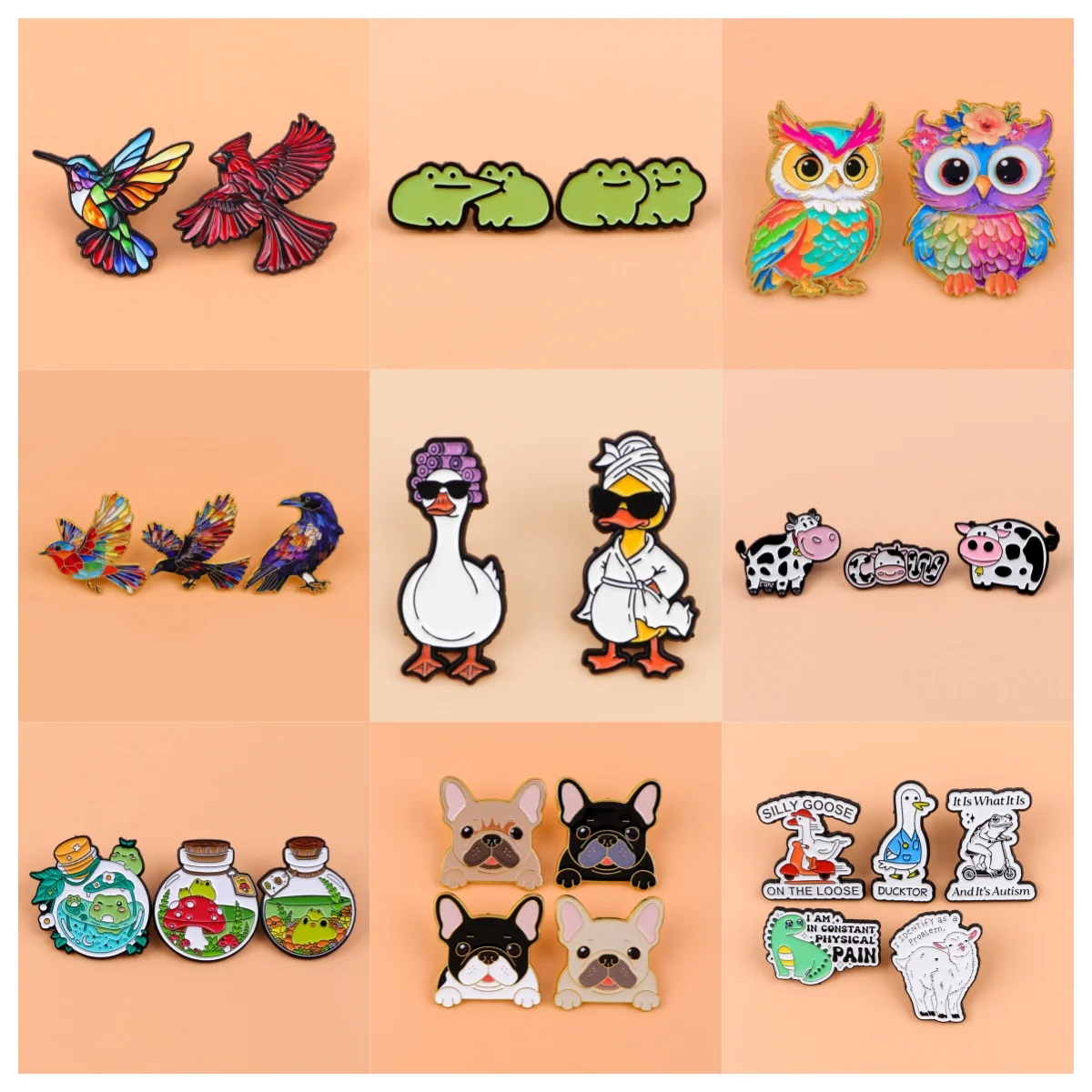 2-9pcs/set Cute Frog Raccoon Enamel Pins Animal Brooches Lapel Badges Fashion Funny Jewelry Accessories Gifts For Friends
2-9pcs/set Cute Frog Raccoon Enamel Pins Animal Brooches Lapel Badges Fashion Funny Jewelry Accessories Gifts For Friends