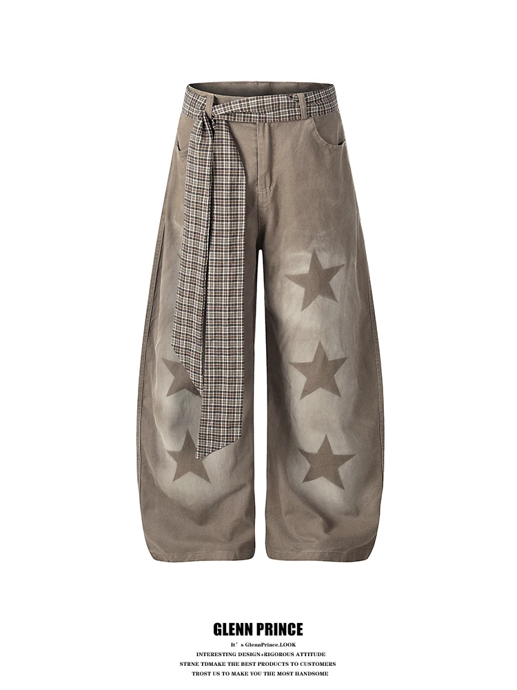 American Hiphop Vintage Star Print Loose Wide Leg Pants Men's Jazz Dance Bend Knife Pants Cotton Denim Casual Youth Sle
American Hiphop Vintage Star Print Loose Wide Leg Pants Men's Jazz Dance Bend Knife Pants Cotton Denim Casual Youth Sle