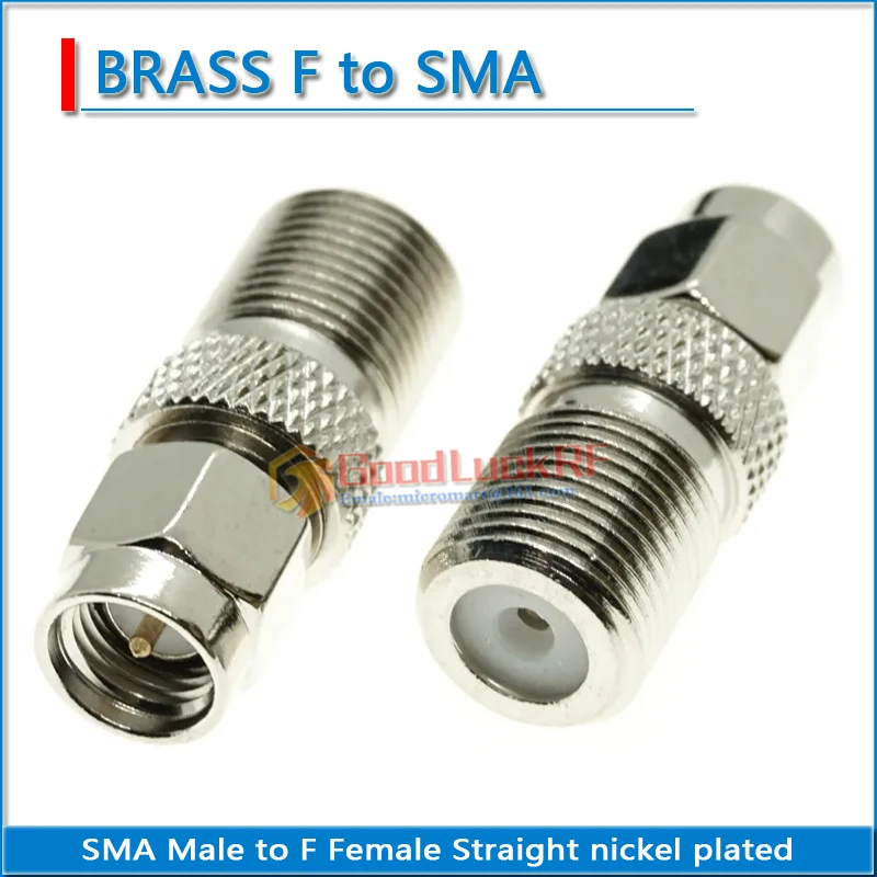 F To SMA Connector Socket F Female Jack to SMA Male Plug F - SMA Nickel Plated Brass Straight Coaxial RF Adapters
F To SMA Connector Socket F Female Jack to SMA Male Plug F - SMA Nickel Plated Brass Straight Coaxial RF Adapters
