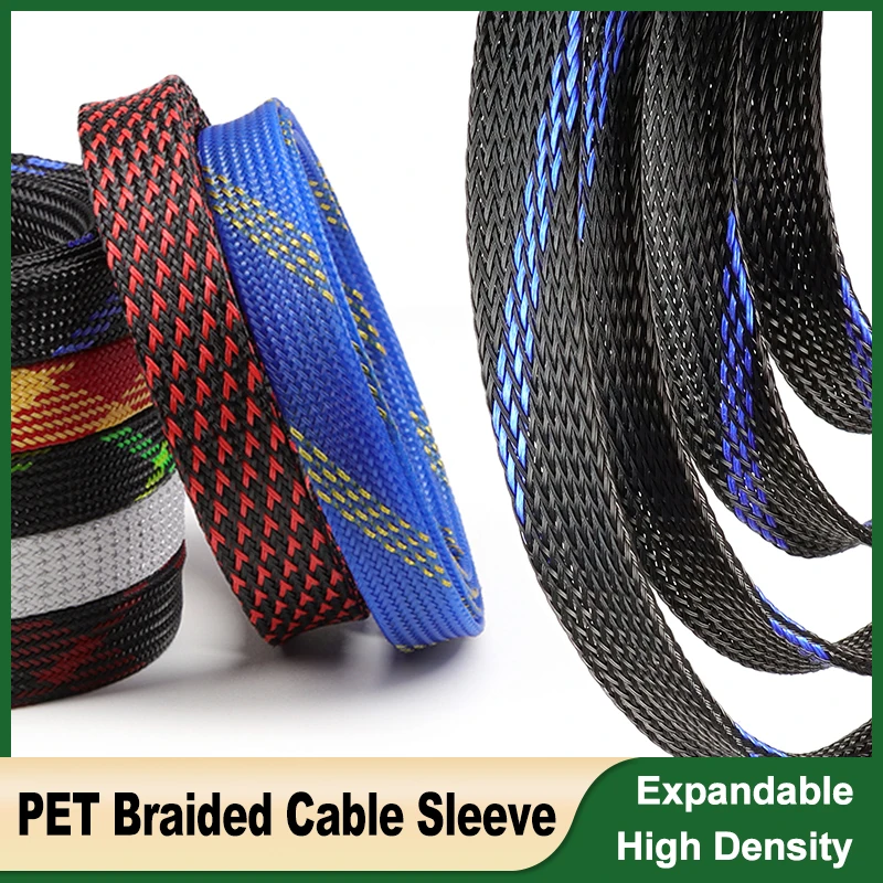 PET Braid Cable Sleeve 2 4 6 8 10 12 14 16 20 25 30mm Expandable Insulated High Density Wire Wrap USB Audio Line Protect Sheath
PET Braid Cable Sleeve 2 4 6 8 10 12 14 16 20 25 30mm Expandable Insulated High Density Wire Wrap USB Audio Line Protect Sheath