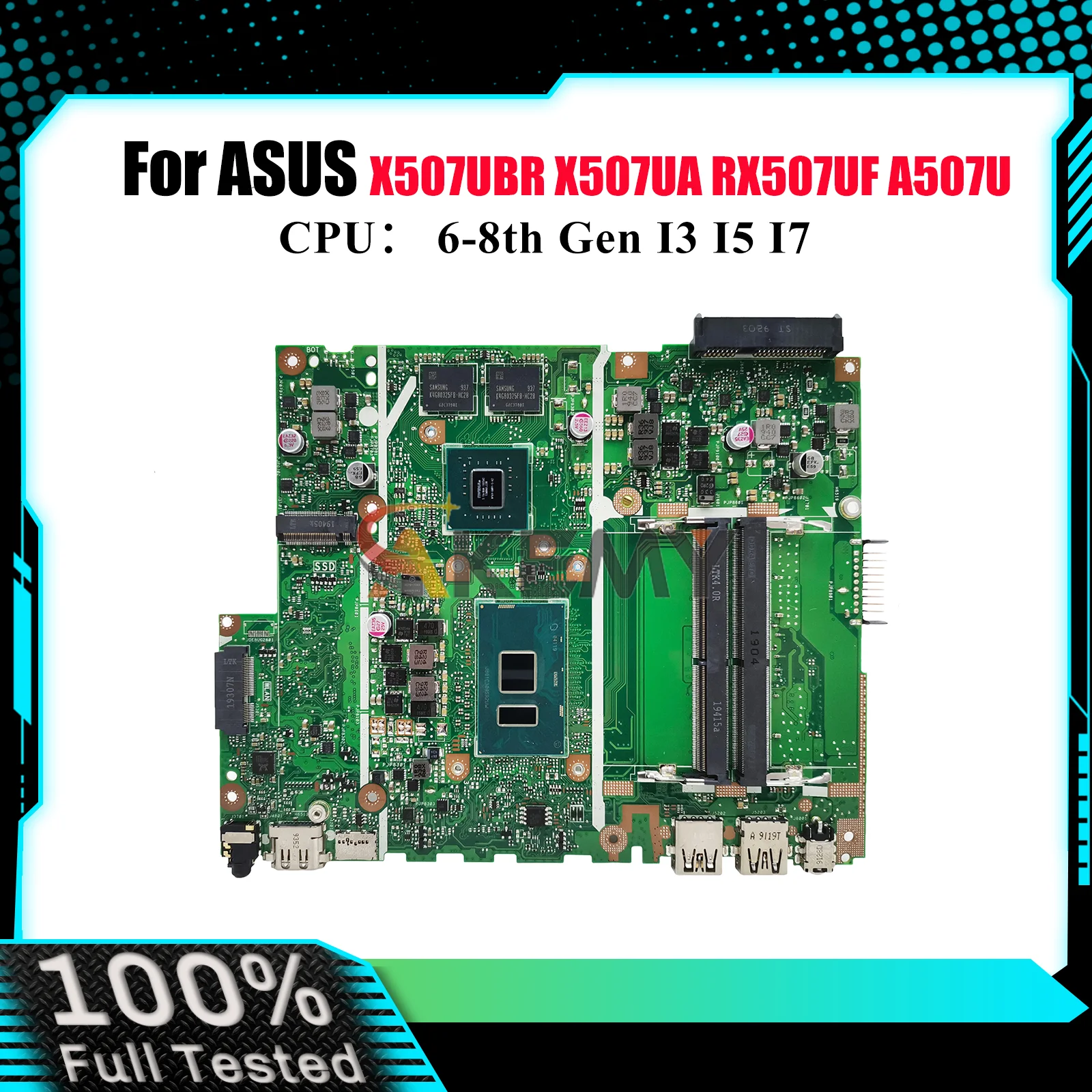 X507UBR Материнская плата для ноутбука ASUS R507U F507U X507UF A507U X507UAR X507UB Y5000U X507UA X507U X507UFR Материнская плата I3 I5 I7 CPU
X507UBR Материнская плата для ноутбука ASUS R507U F507U X507UF A507U X507UAR X507UB Y5000U X507UA X507U X507UFR Материнская плата I3 I5 I7 CPU