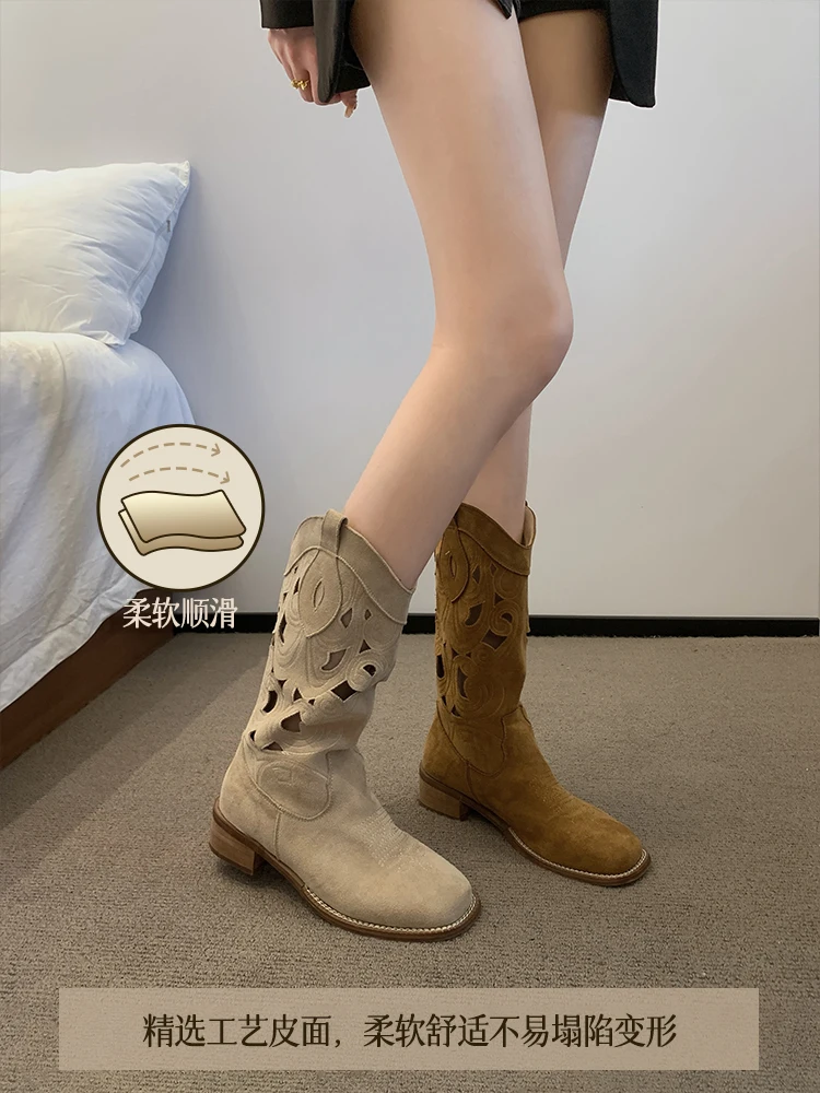 Women's Shoes Boots 2024 Autumn New Retro Long Tube Hollow Breathable Pointed Denim Boots
Women's Shoes Boots 2024 Autumn New Retro Long Tube Hollow Breathable Pointed Denim Boots