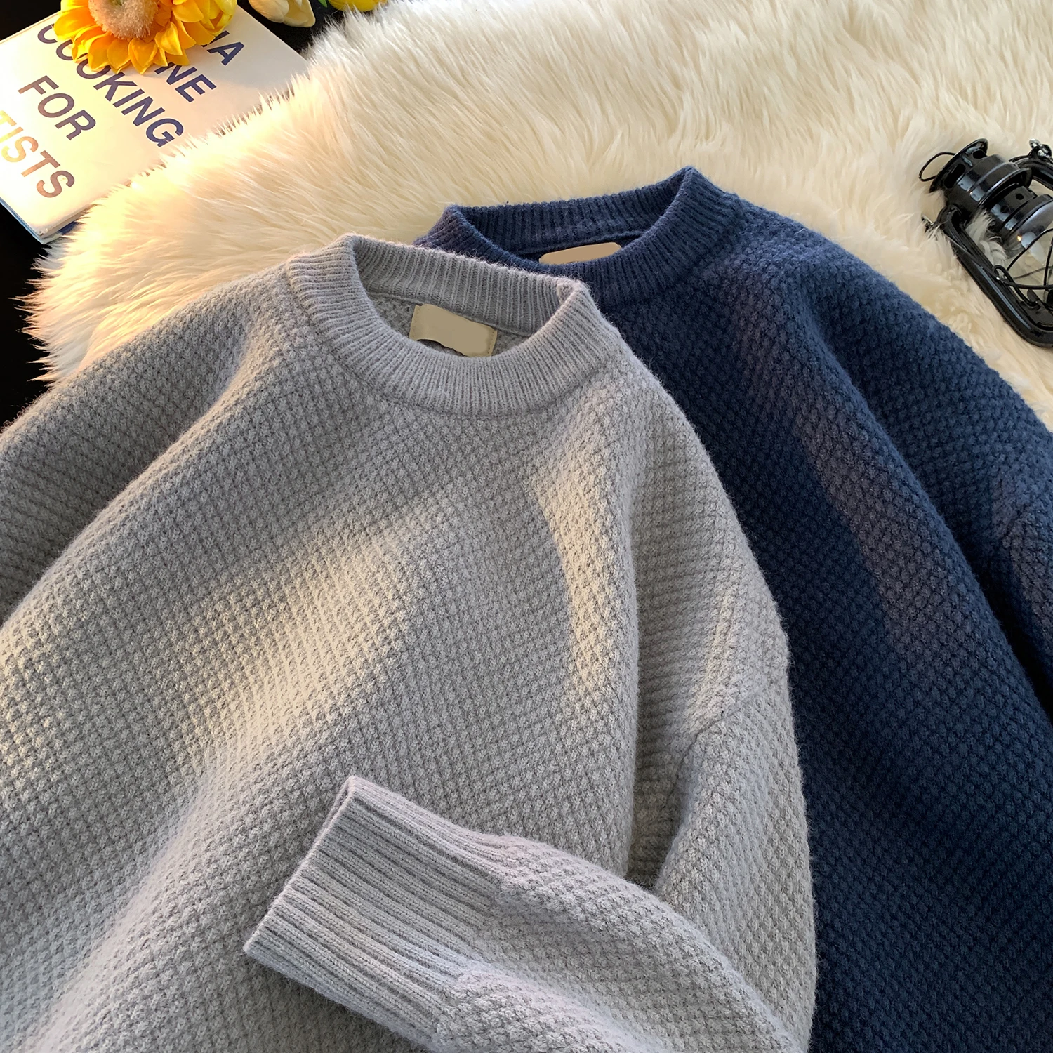 Свободный комфортный мужской вязаный свитер на весну-осень с круглым вырезом, повседневный модный базовый слой из пряжи, одежда для мальчиков
Свободный комфортный мужской вязаный свитер на весну-осень с круглым вырезом, повседневный модный базовый слой из пряжи, одежда для мальчиков