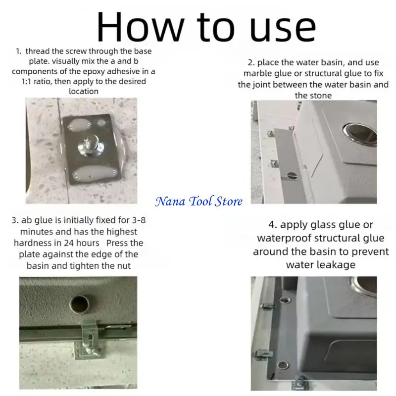 31GJ Pack Of 12 Corrosion Resistant Sink Mounts Designs for Solid Surfaces Vanity Top
31GJ Pack Of 12 Corrosion Resistant Sink Mounts Designs for Solid Surfaces Vanity Top