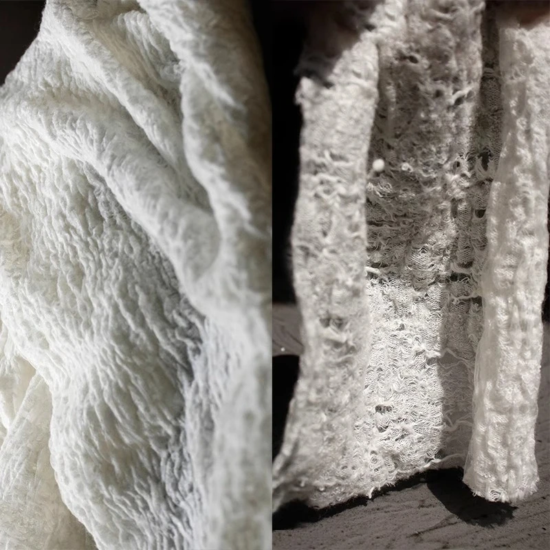 Lightweight Wool Yarn Fabric 3D Pleated Cutout Textured Composite Material Sheer Apparel Design Bridal Luxury Custom Tailoring
Lightweight Wool Yarn Fabric 3D Pleated Cutout Textured Composite Material Sheer Apparel Design Bridal Luxury Custom Tailoring