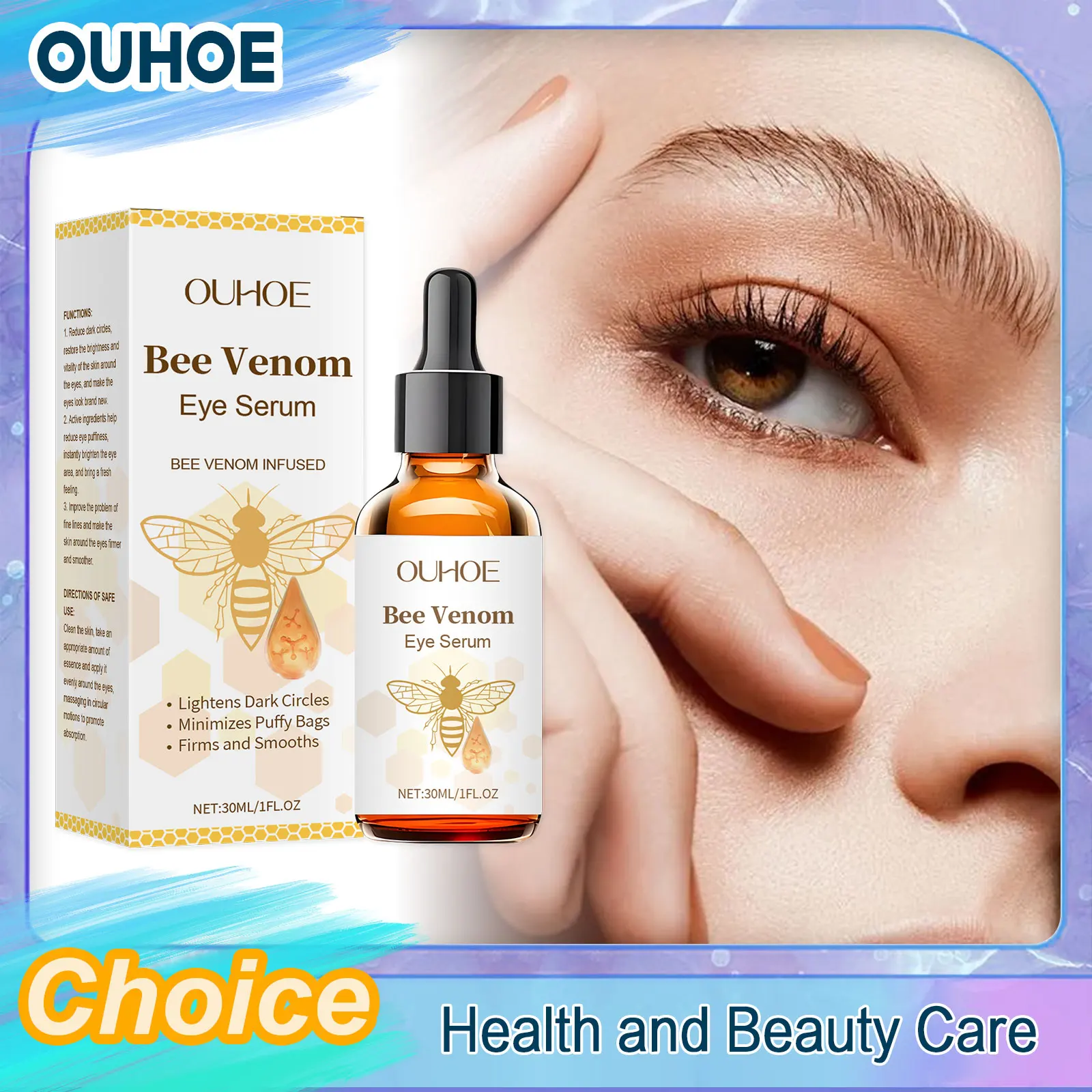 Bee Venom Eye Serum Remove Dark Circles Fine Lines Anti Wrinkles Eye Bags Puffiness Moisturizing Repair Essence Korean Skincare
Bee Venom Eye Serum Remove Dark Circles Fine Lines Anti Wrinkles Eye Bags Puffiness Moisturizing Repair Essence Korean Skincare