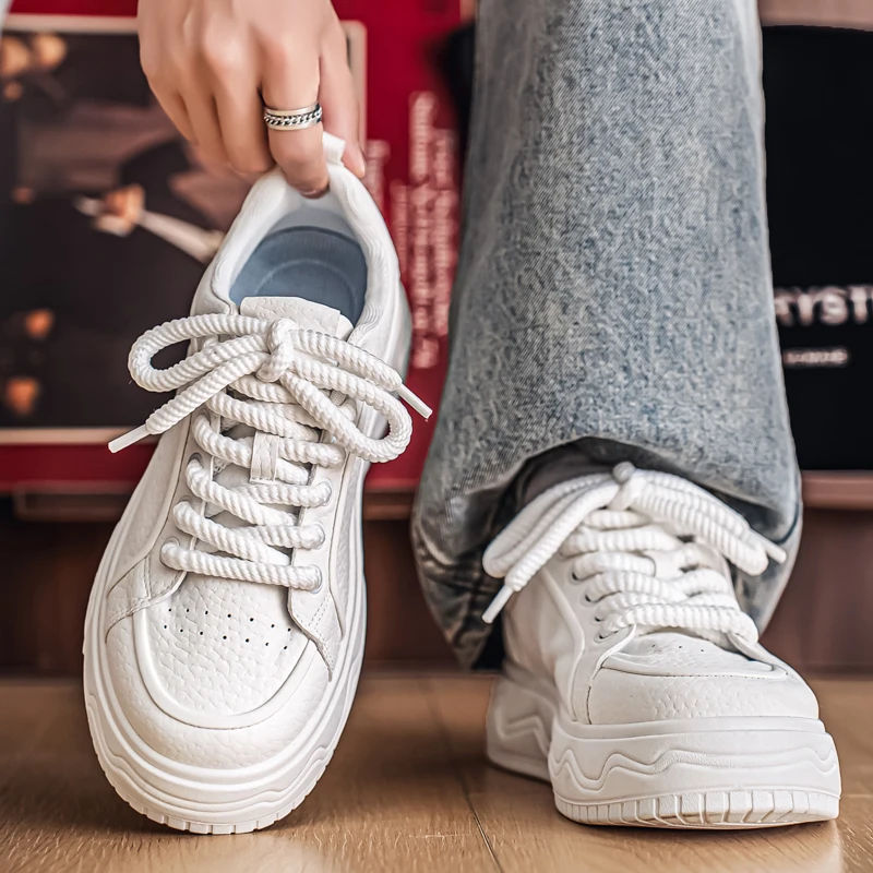 Luxury Designer New Men's White Red Lace Up Thick Bottom Heightened Causal Training Shoes Male All Match Walking Sneakers
Luxury Designer New Men's White Red Lace Up Thick Bottom Heightened Causal Training Shoes Male All Match Walking Sneakers