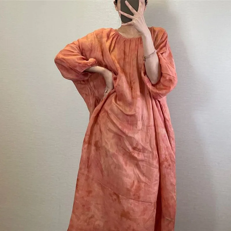 loose print dress Women's Summer New Arrival 2024 Chinese Style Vintage Artistic O- Neck Long dresses lady Fashion Elegant dress
loose print dress Women's Summer New Arrival 2024 Chinese Style Vintage Artistic O- Neck Long dresses lady Fashion Elegant dress