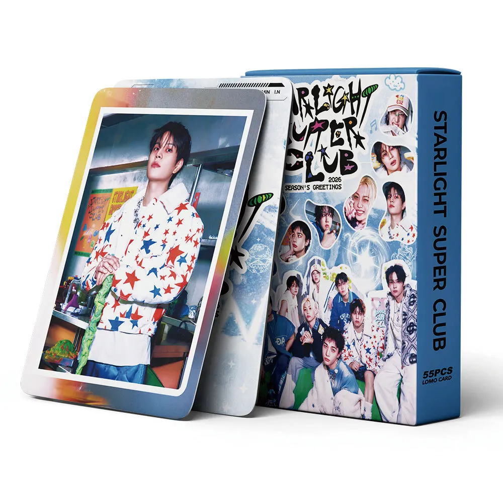 55pcs New Male Group Season's Greetings 2026 Starlight Super Club LOMO Card Postcard Support Merchandise Gift
55pcs New Male Group Season's Greetings 2026 Starlight Super Club LOMO Card Postcard Support Merchandise Gift