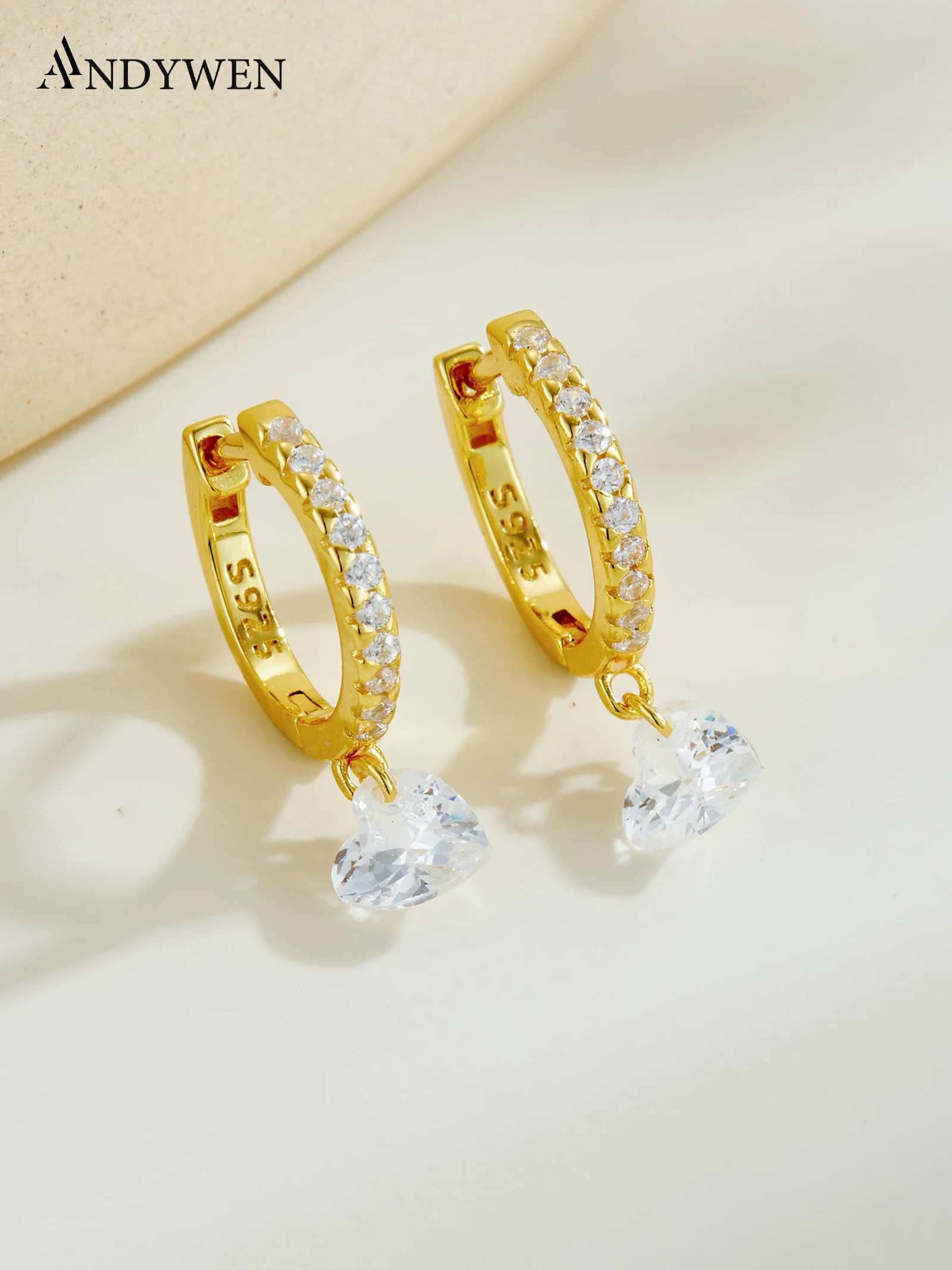 ANDYWEN 925 Silver Heart Pendant Ear Cuff, Full CZ Circle with Drop, Sweet Jewelry Gift Box for Women, Daily Wear
ANDYWEN 925 Silver Heart Pendant Ear Cuff, Full CZ Circle with Drop, Sweet Jewelry Gift Box for Women, Daily Wear