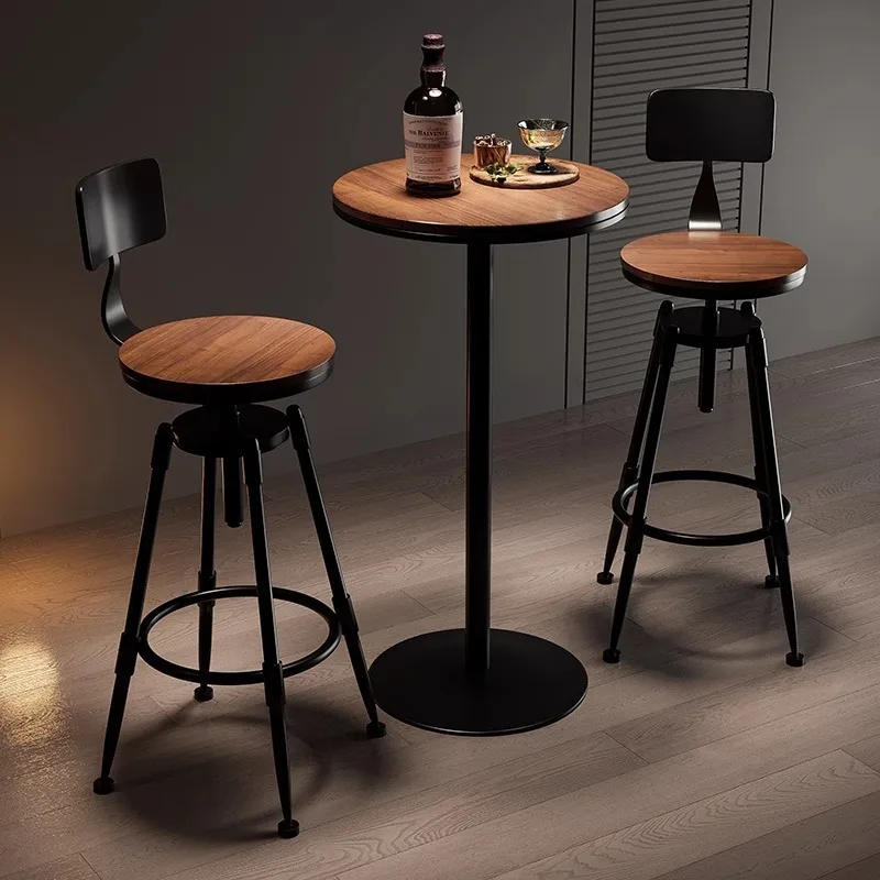 Wrought iron bar table and chair combination creative high table one table two chairs restaurant leisure bar
Wrought iron bar table and chair combination creative high table one table two chairs restaurant leisure bar