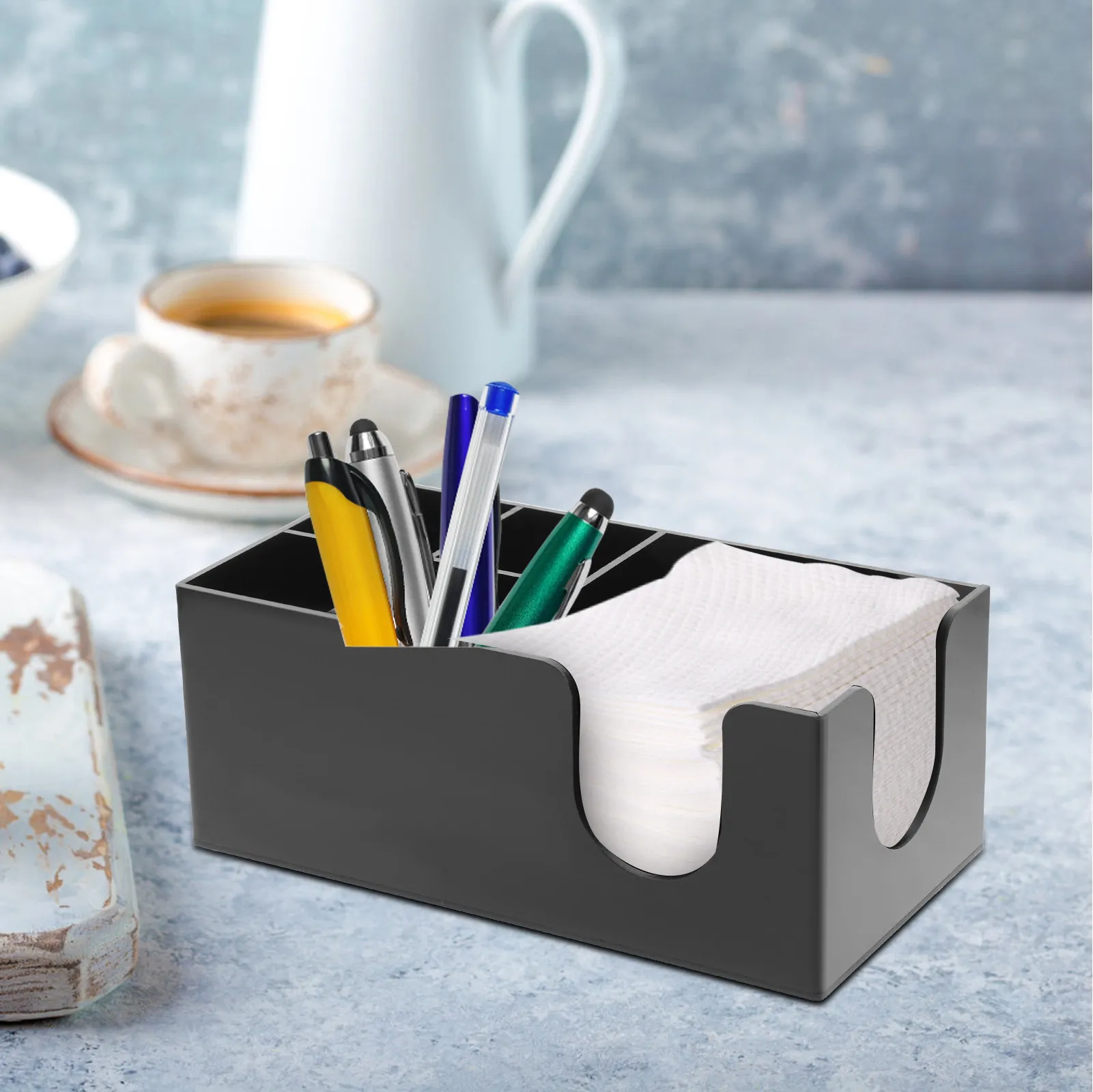 Acrylic Coffee Condiment Organizer 5 Compartments for Home Bar Tea Bag Straws Storage Coffee Bar Organizer
Acrylic Coffee Condiment Organizer 5 Compartments for Home Bar Tea Bag Straws Storage Coffee Bar Organizer