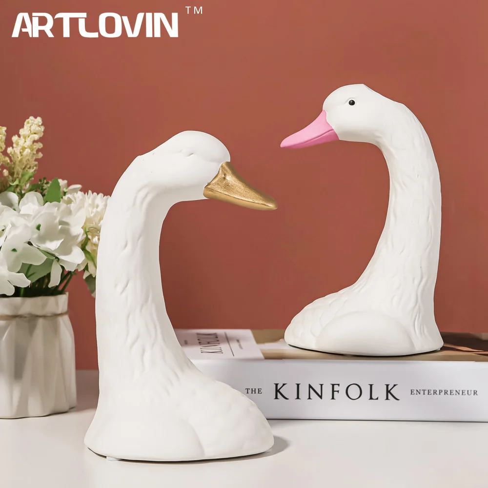 DIY Plain White Swan Ceramic Vase Creative Pink Hand-painted Big Goose Desktop Vase Simple Animal Home Decorations Garden Decor
DIY Plain White Swan Ceramic Vase Creative Pink Hand-painted Big Goose Desktop Vase Simple Animal Home Decorations Garden Decor