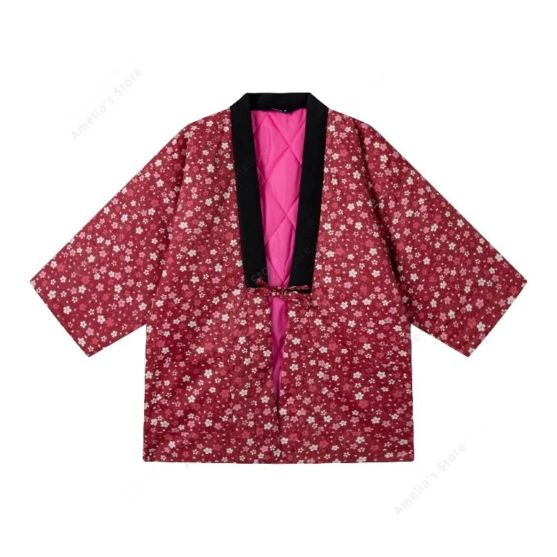 Куртка Hanten, женское толстое стеганое хлопковое пальто, японское кимоно, осенне-зимняя легкая теплая верхняя одежда с принтом вишни и карпа
Куртка Hanten, женское толстое стеганое хлопковое пальто, японское кимоно, осенне-зимняя легкая теплая верхняя одежда с принтом вишни и карпа