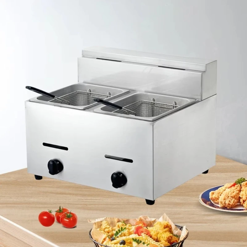 Best Selling Counter Top Fish French Fries Gas Fryer Machine Double Tank Deep Fryer Comercial
Best Selling Counter Top Fish French Fries Gas Fryer Machine Double Tank Deep Fryer Comercial