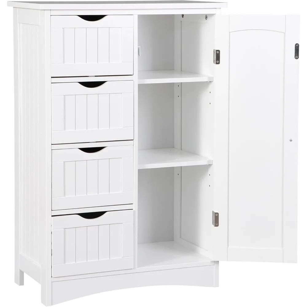 Bathroom Storage Cabinet with 4 Drawers and 1 Cupboard, Entryway Home Decor Furniture Towels Storage Organizer Unit
Bathroom Storage Cabinet with 4 Drawers and 1 Cupboard, Entryway Home Decor Furniture Towels Storage Organizer Unit