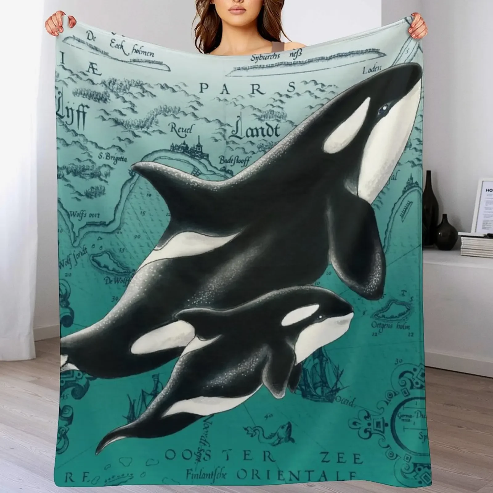 Orca Whales Love Family Yellow Sun Ink Throw Blanket Decorative Soft Throw Blanket for Couch Sofa
Orca Whales Love Family Yellow Sun Ink Throw Blanket Decorative Soft Throw Blanket for Couch Sofa