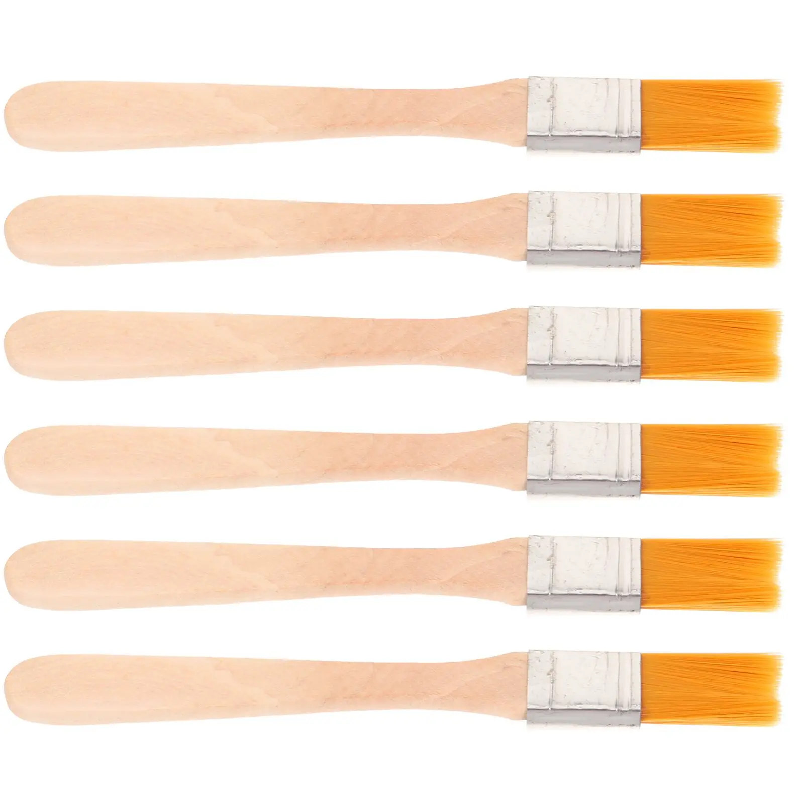 6 Pcs Nylon Paint Brushes Wooden Handle Half Inch Small Reusable Portable for Painting Home Use Wall Coating
6 Pcs Nylon Paint Brushes Wooden Handle Half Inch Small Reusable Portable for Painting Home Use Wall Coating