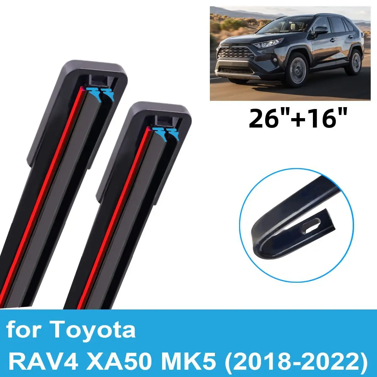 2PCS Car Wiper Blades for 2018-2022 Toyota RAV4 XA50 MK5 Front Windscreen Windshield Double Rubber Car Accessories 2021 2022
2PCS Car Wiper Blades for 2018-2022 Toyota RAV4 XA50 MK5 Front Windscreen Windshield Double Rubber Car Accessories 2021 2022