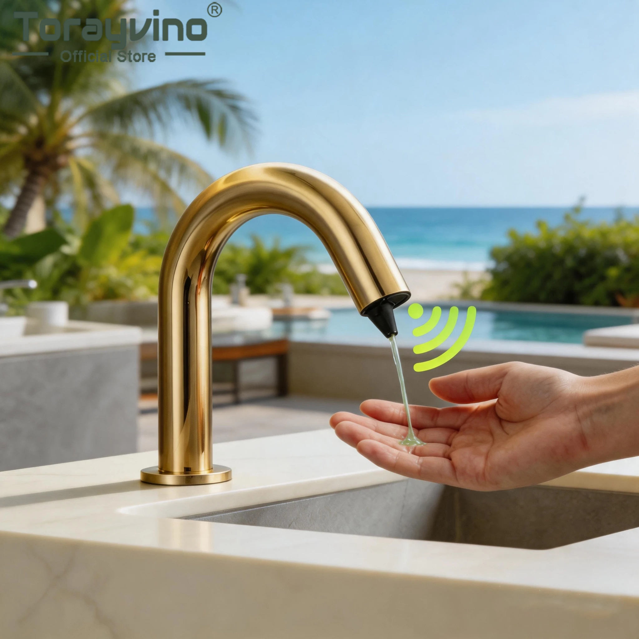 Torayvino Outdoor Swimming Pool Automatic Liquid Bathroom Soap Dispenser Sensor Sanitizer Smart Detergent Soap Kitchen mixer tap
Torayvino Outdoor Swimming Pool Automatic Liquid Bathroom Soap Dispenser Sensor Sanitizer Smart Detergent Soap Kitchen mixer tap