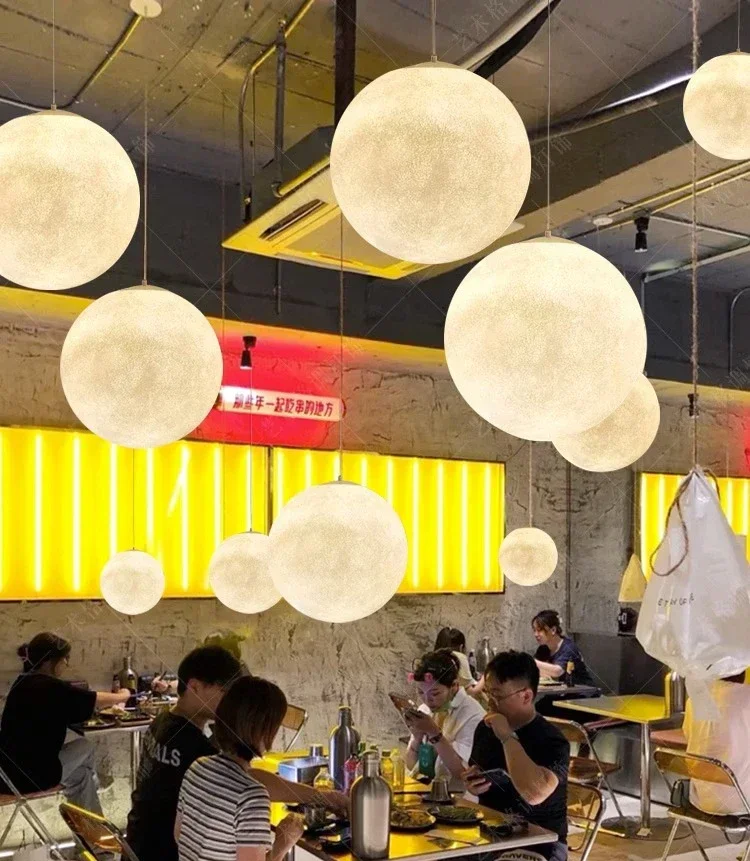 Resin Lamps Nordic Creative Moon Lamp Ball Pendant Lights for Restaurant Bedroom Living Room Dining Decoration Lighting
Resin Lamps Nordic Creative Moon Lamp Ball Pendant Lights for Restaurant Bedroom Living Room Dining Decoration Lighting