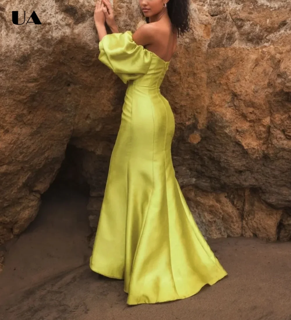 ULBYANRY Customized Solid Satin Mermaid Prom Dress for Woman, Elegant Puff Sleeve Evening Dress, Fashionable Strapless Ball Gown
ULBYANRY Customized Solid Satin Mermaid Prom Dress for Woman, Elegant Puff Sleeve Evening Dress, Fashionable Strapless Ball Gown