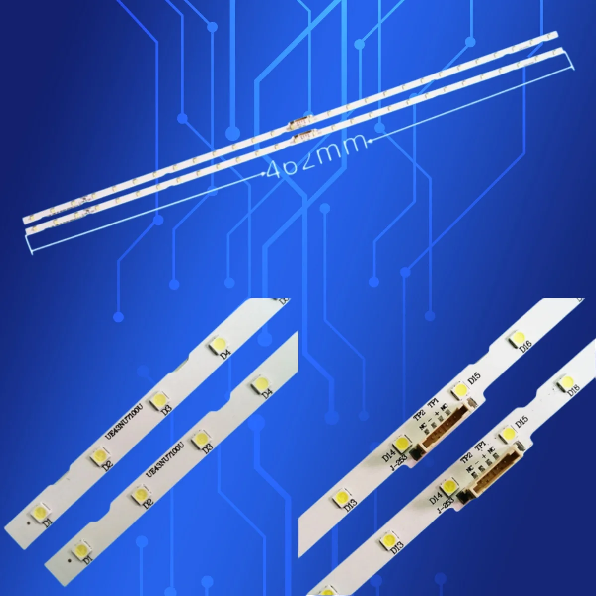 TV Lamps LED Backlight Strips For UE43RU7405U UE43RU7406U UE43RU7409U UE43RU7410S 43" HD TV's Bars Kit LED Bands Rulers
TV Lamps LED Backlight Strips For UE43RU7405U UE43RU7406U UE43RU7409U UE43RU7410S 43" HD TV's Bars Kit LED Bands Rulers