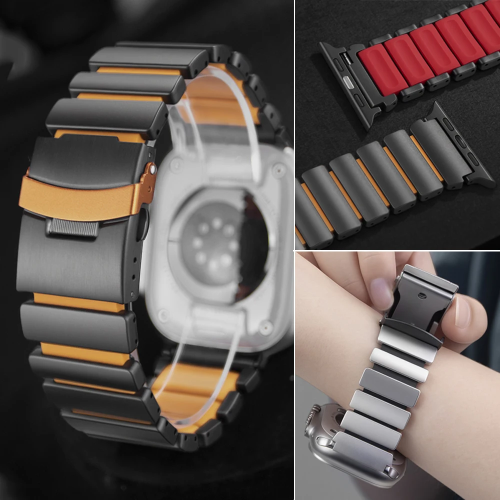 Titanium Band for Apple Watch Ultra 3 Strap 49mm 46mm 45mm 44mm Men Stainless Steel Bracelet for IWatch Series 11 10 9 8 7 SE 3
Titanium Band for Apple Watch Ultra 3 Strap 49mm 46mm 45mm 44mm Men Stainless Steel Bracelet for IWatch Series 11 10 9 8 7 SE 3