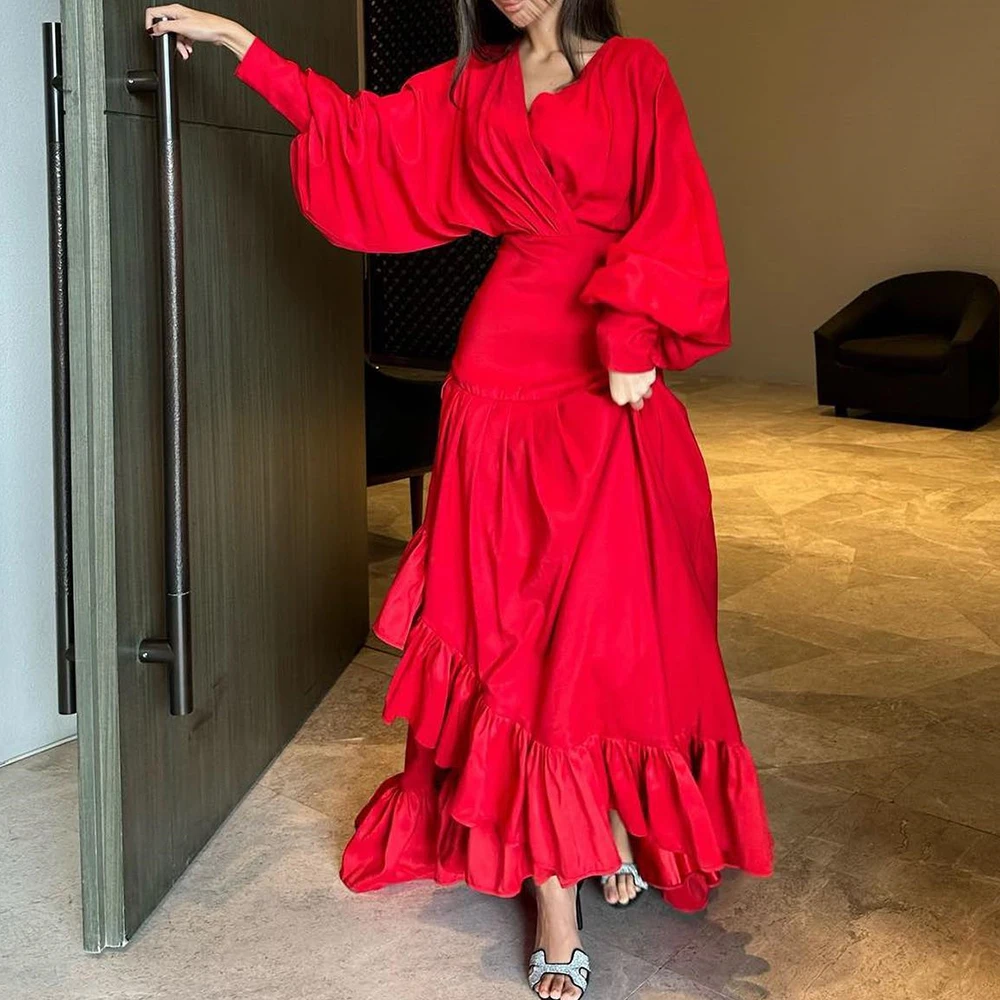 customized High Quality Puff Sleeves Jersey Evening Dresses Exquisite A-Line Floor Length V-Neck Long Sleeves فساتين سهره نسائيه
customized High Quality Puff Sleeves Jersey Evening Dresses Exquisite A-Line Floor Length V-Neck Long Sleeves فساتين سهره نسائيه
