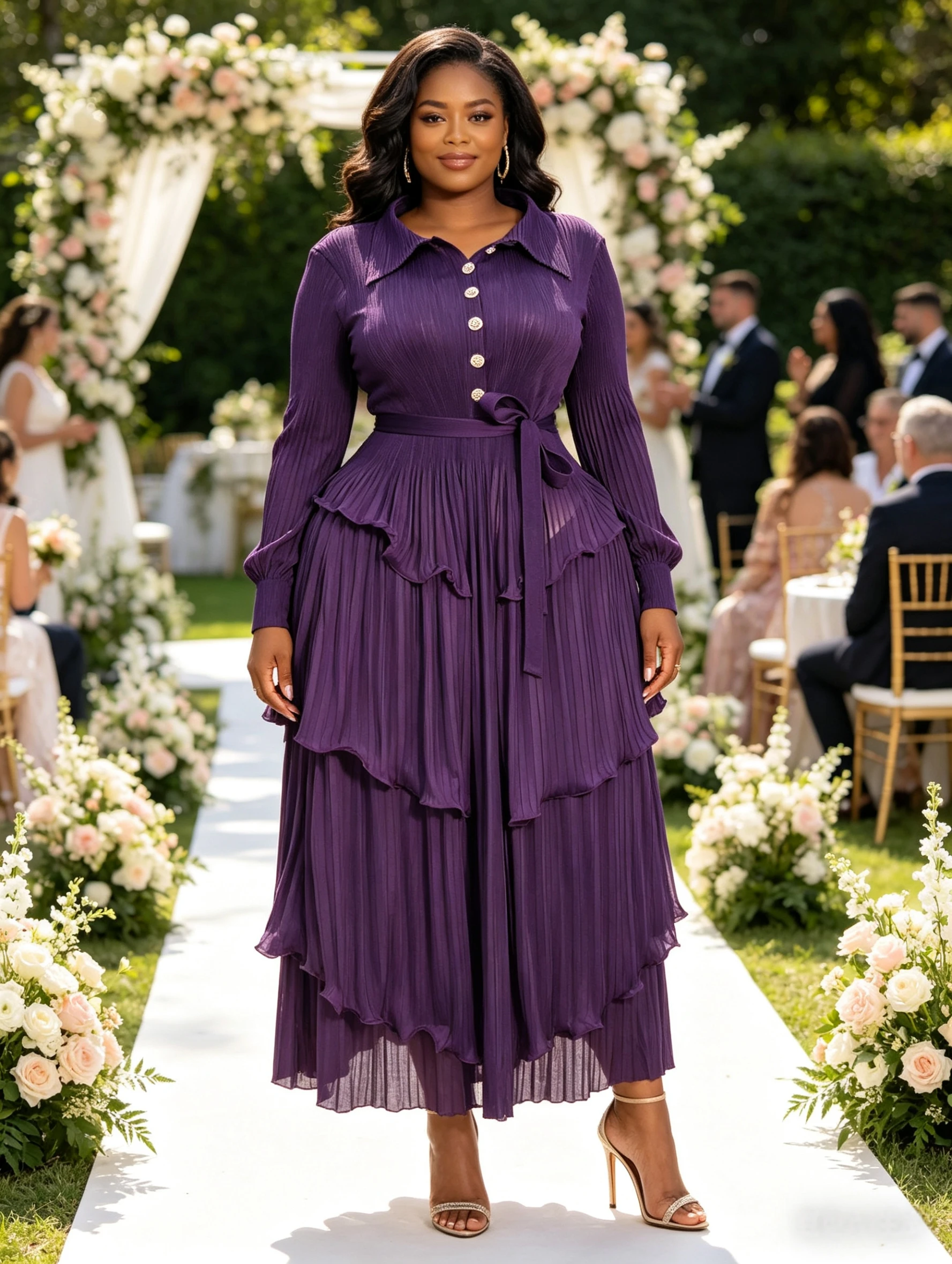 Miyaki Plus-Size Dress with Elegant Ladylike Style, Fishnet Buttons, Suitable for Parties, Daily Wear, and Commuting, Hot-Selling Pleated Long Dress Fashion Clothing
Miyaki Plus-Size Dress with Elegant Ladylike Style, Fishnet Buttons, Suitable for Parties, Daily Wear, and Commuting, Hot-Selling Pleated Long Dress Fashion Clothing