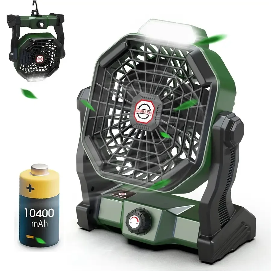 Rechargeable LED Camping Fan with Hook, Stepless Speed Control, 3 Lighting Modes, Remote Control, ABS Material Battery Powered,
Rechargeable LED Camping Fan with Hook, Stepless Speed Control, 3 Lighting Modes, Remote Control, ABS Material Battery Powered,