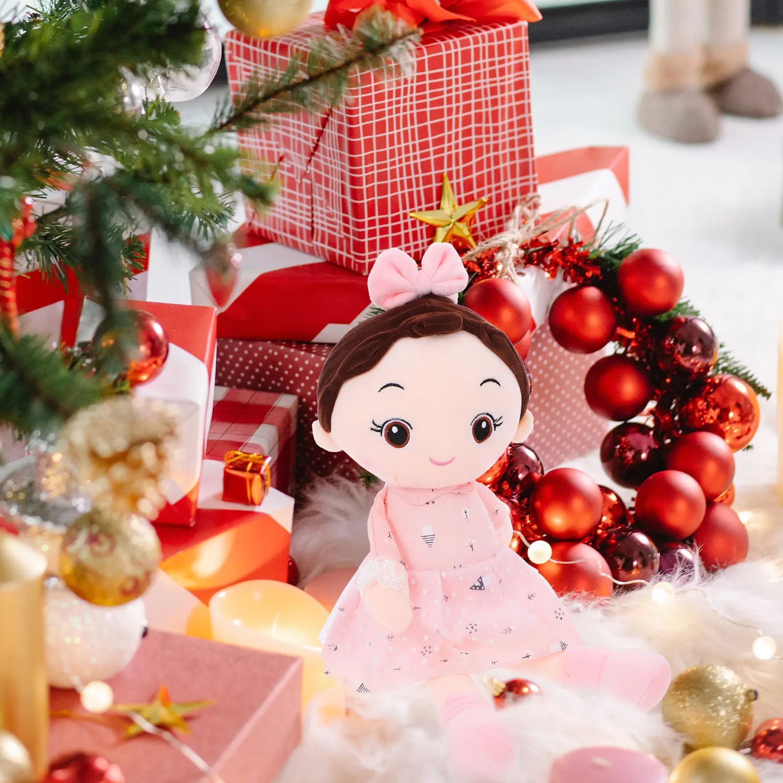 Lovely 12 Inch Stuffed Girl for Toddlers 1-3 Years Soft Huggable Decor for Bed Sofa Table Living Room Bedroom Creative Photo
Lovely 12 Inch Stuffed Girl for Toddlers 1-3 Years Soft Huggable Decor for Bed Sofa Table Living Room Bedroom Creative Photo