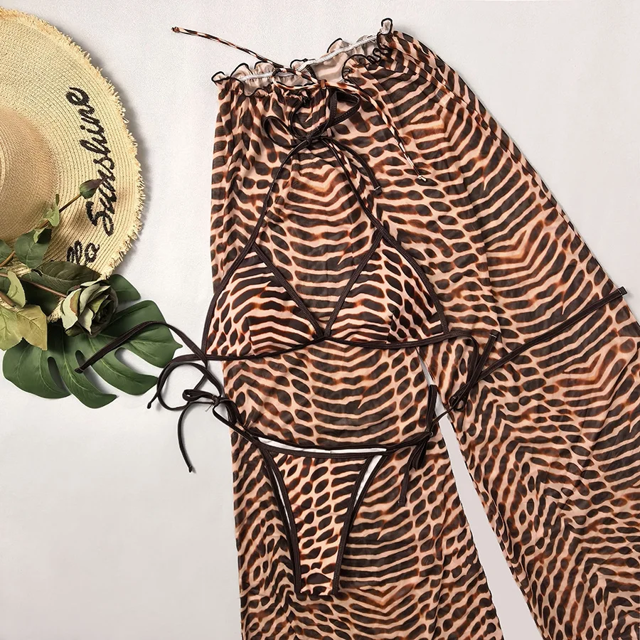 sexy zebra pattern print halter tie bikinis sets 3pcs with mesh long pants swimsuits bathing suit beach outfits biquini tankini
sexy zebra pattern print halter tie bikinis sets 3pcs with mesh long pants swimsuits bathing suit beach outfits biquini tankini