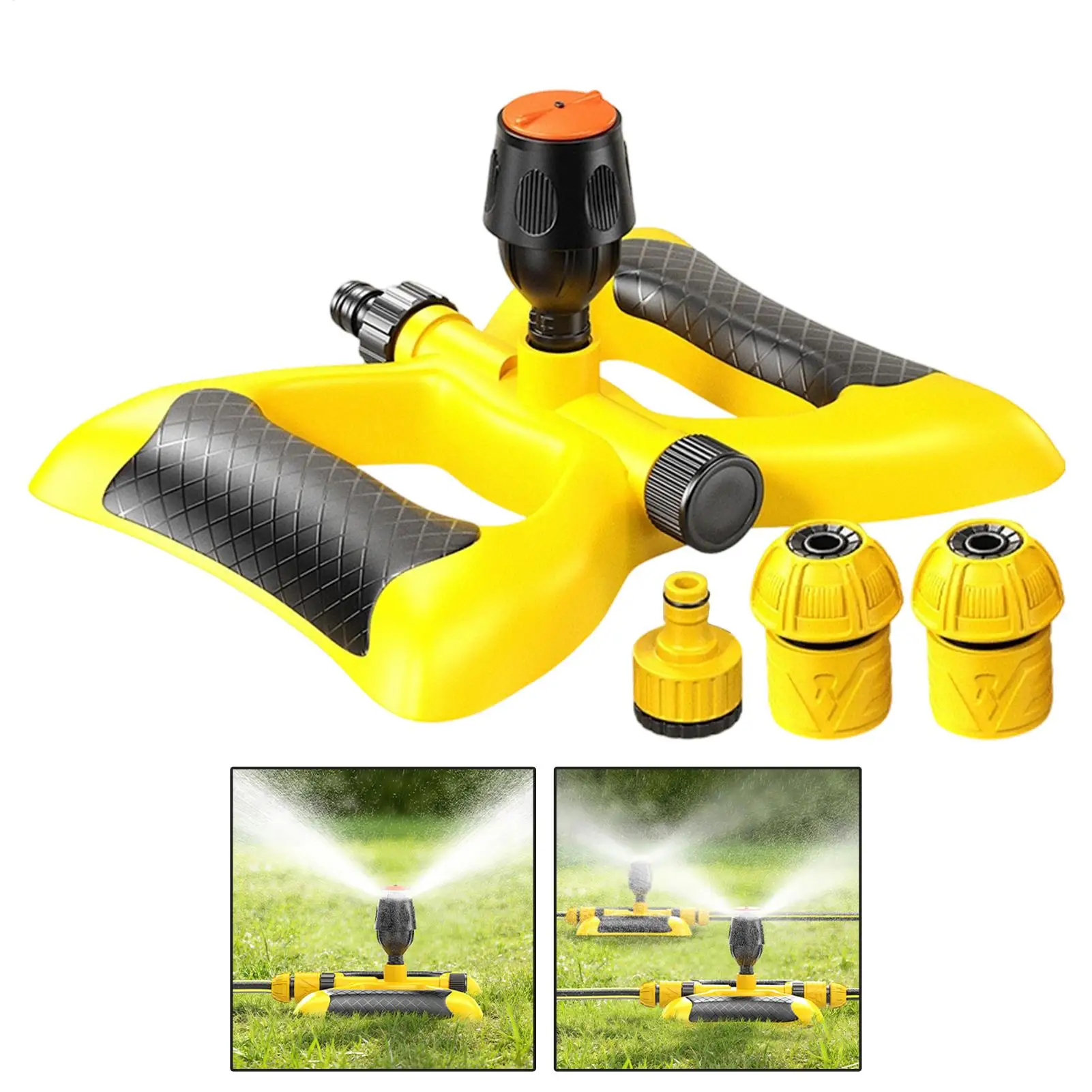 360 Degree Rotating Lawn Sprinkler Automatic Rotating Sprayer System Pressurized Nozzle With Quick Connector For Gardens
360 Degree Rotating Lawn Sprinkler Automatic Rotating Sprayer System Pressurized Nozzle With Quick Connector For Gardens