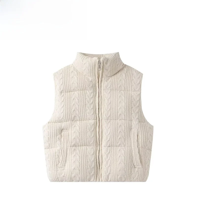 ZBZA Autumn New Women's Faionable Knitted Cotton Vest Versatile Design Zipper Closure Stand Collar Polyester Fiber
ZBZA Autumn New Women's Faionable Knitted Cotton Vest Versatile Design Zipper Closure Stand Collar Polyester Fiber