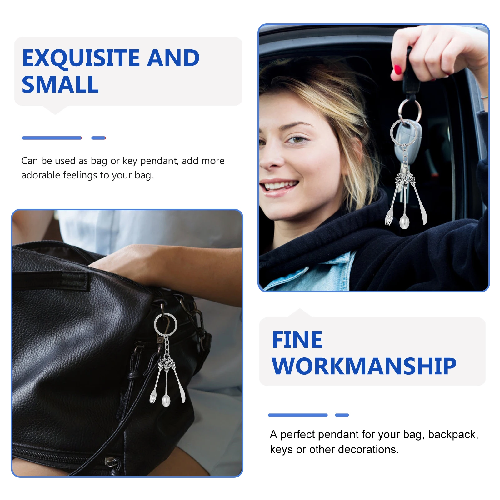 Fork Spoon Keychain Alloy Durable Bag Pendant Key Ring Western Dinnerware Style Car Keychain Purse Charm Tiny Spoon Key Chain
Fork Spoon Keychain Alloy Durable Bag Pendant Key Ring Western Dinnerware Style Car Keychain Purse Charm Tiny Spoon Key Chain