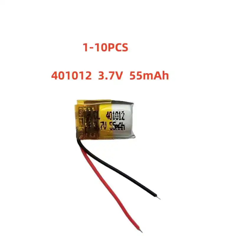 401012 3.7V 55mAh Small Size Lipo Rechargeable Battery Lithium Polymer For MP3 Bluetooth MID headset headphone video pen
401012 3.7V 55mAh Small Size Lipo Rechargeable Battery Lithium Polymer For MP3 Bluetooth MID headset headphone video pen
