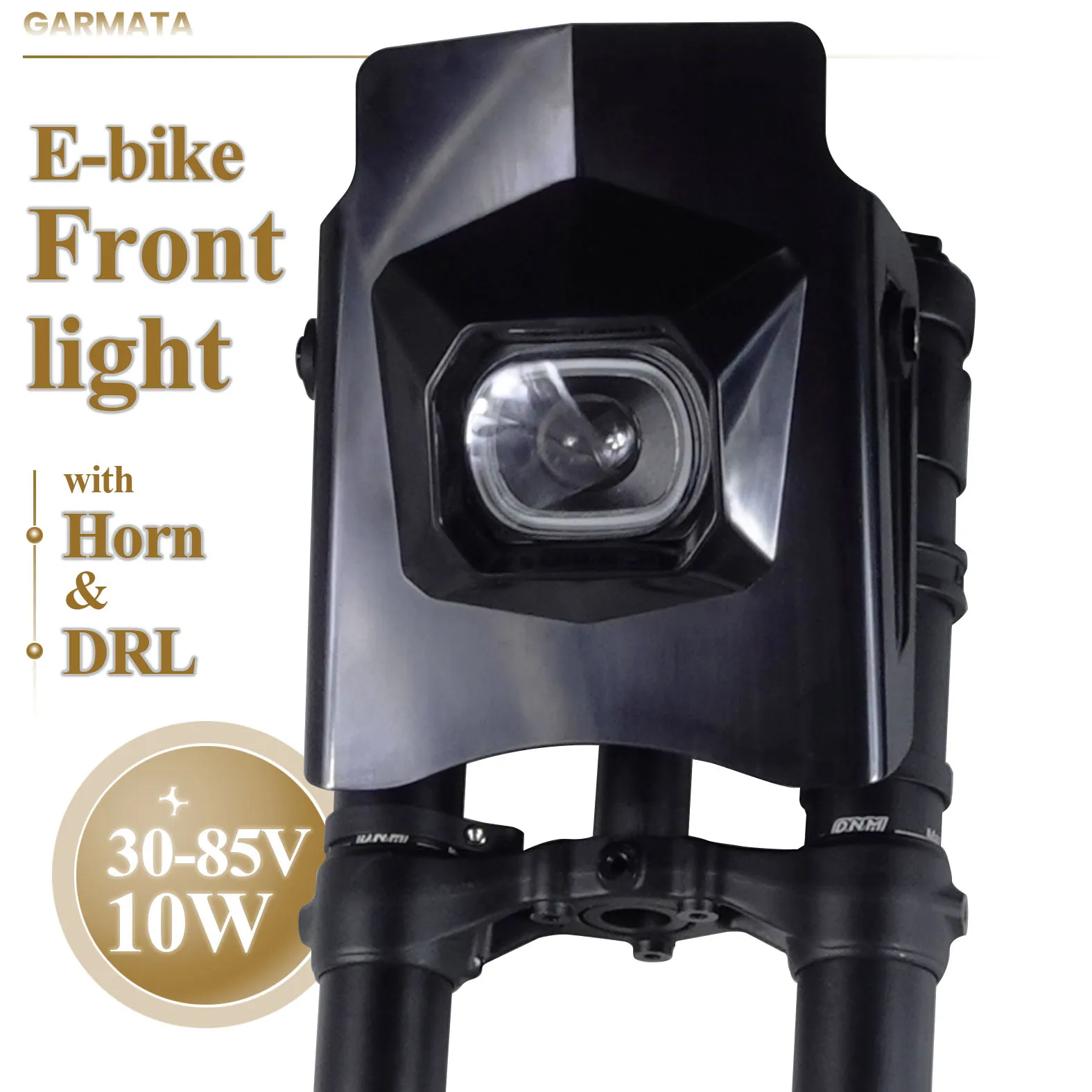 Front light 30-85V 10W with horn / DRL / plastic mudguard
Front light 30-85V 10W with horn / DRL / plastic mudguard