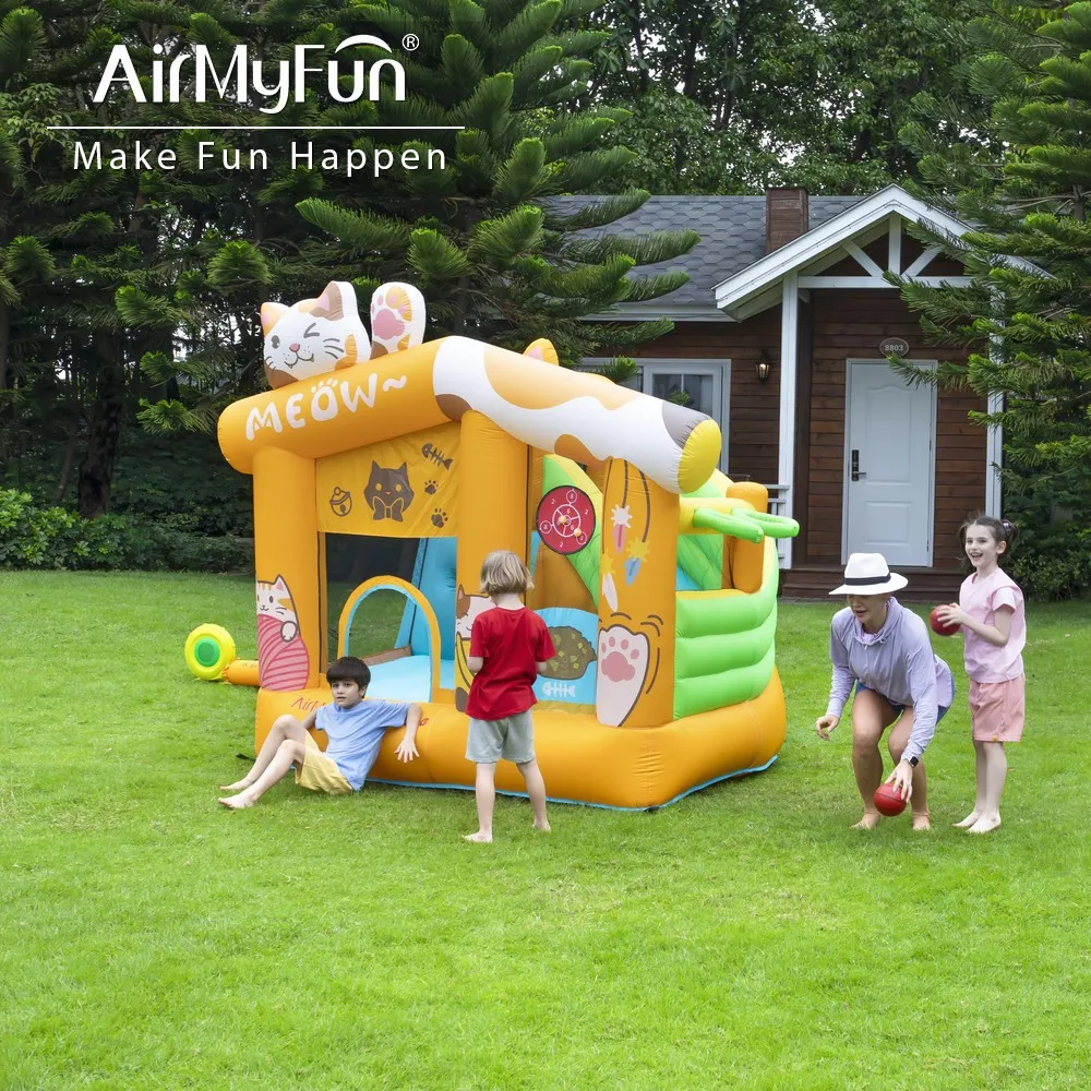 Cat Inflatable Trampoline Oxford Cloth Children's Bobo Pool Indoor and Outdoor Small Inflatable Fort Home Castle Slide
Cat Inflatable Trampoline Oxford Cloth Children's Bobo Pool Indoor and Outdoor Small Inflatable Fort Home Castle Slide