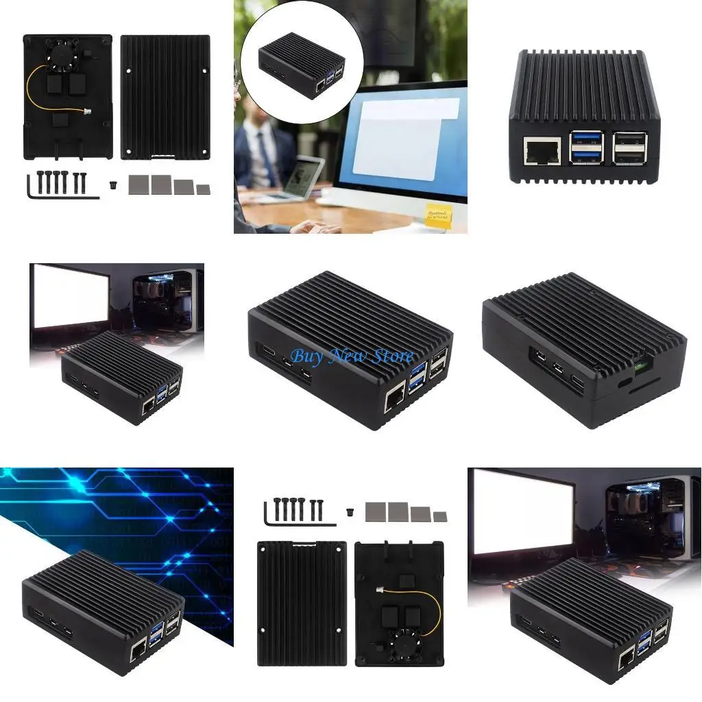 20CE Efficient Cooling Enclosure Aluminum Fan Case for Pi 5 Heatsink
20CE Efficient Cooling Enclosure Aluminum Fan Case for Pi 5 Heatsink