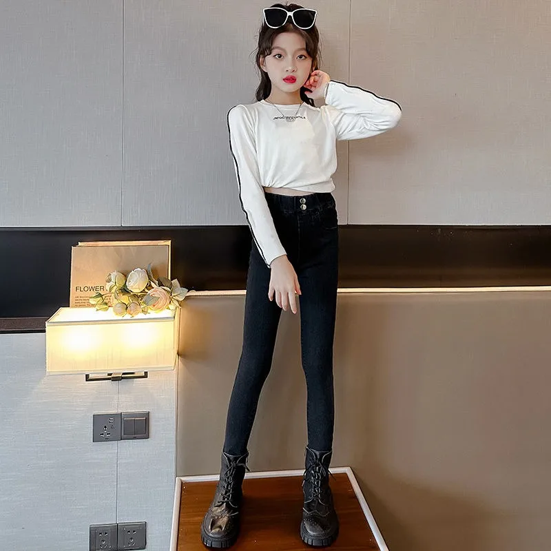 Girls' Elastic Skinny Jeans 2025 New Spring Autumn Kids' Long Pants Stretchy Tights for Medium To Large Children
Girls' Elastic Skinny Jeans 2025 New Spring Autumn Kids' Long Pants Stretchy Tights for Medium To Large Children