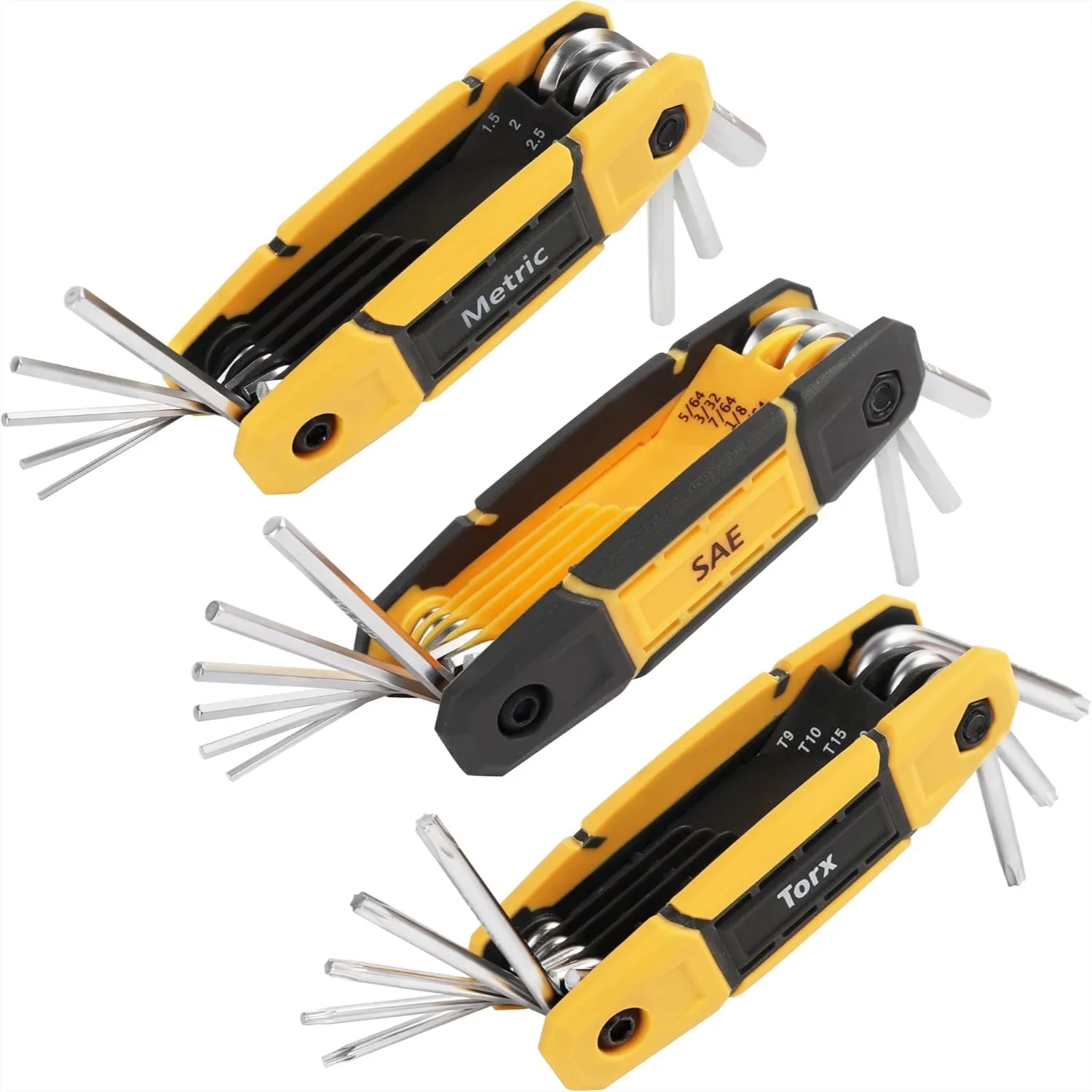 25 Pcs Folding Allen Wrench Set with Metric & SAE Hex Keys for Home Repair
25 Pcs Folding Allen Wrench Set with Metric & SAE Hex Keys for Home Repair
