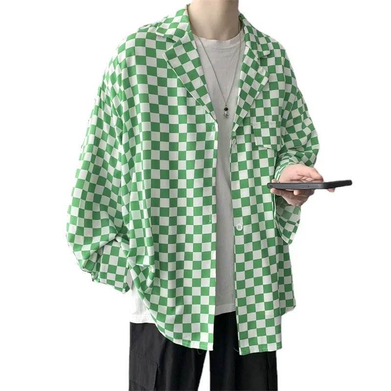 Korean Fashion Harajuku Plaid Shirts Men Streetwear Casual Loose 2024 High Quality Male Oversized Long Sleeved Shirts
Korean Fashion Harajuku Plaid Shirts Men Streetwear Casual Loose 2024 High Quality Male Oversized Long Sleeved Shirts