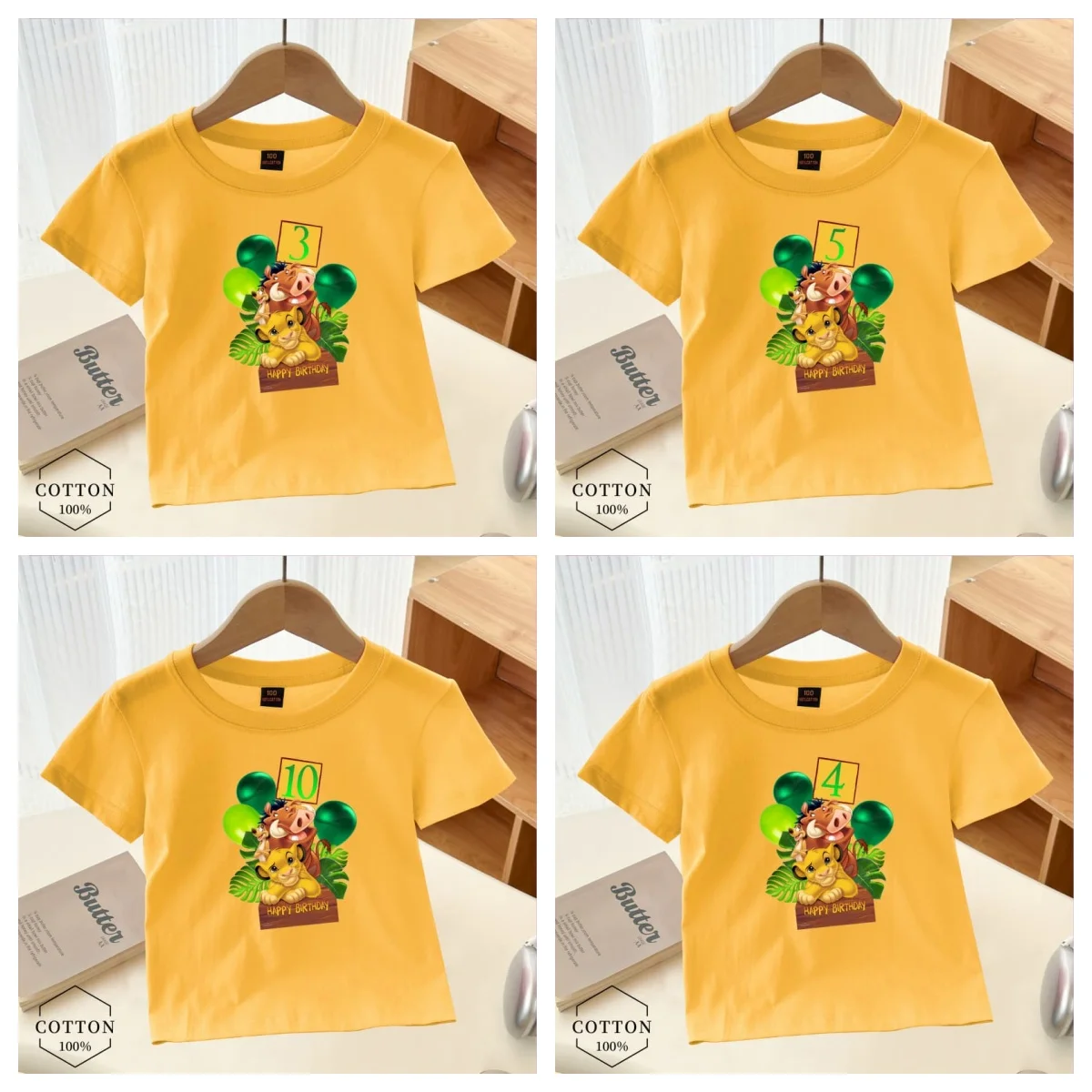 The Lion King Kawaii Birthday Girl Shirt 2 3 4 5 6 7 8 9 Hakuna Matata Name Combination Birthday Boy Summer Short Sleeved Shirt
The Lion King Kawaii Birthday Girl Shirt 2 3 4 5 6 7 8 9 Hakuna Matata Name Combination Birthday Boy Summer Short Sleeved Shirt
