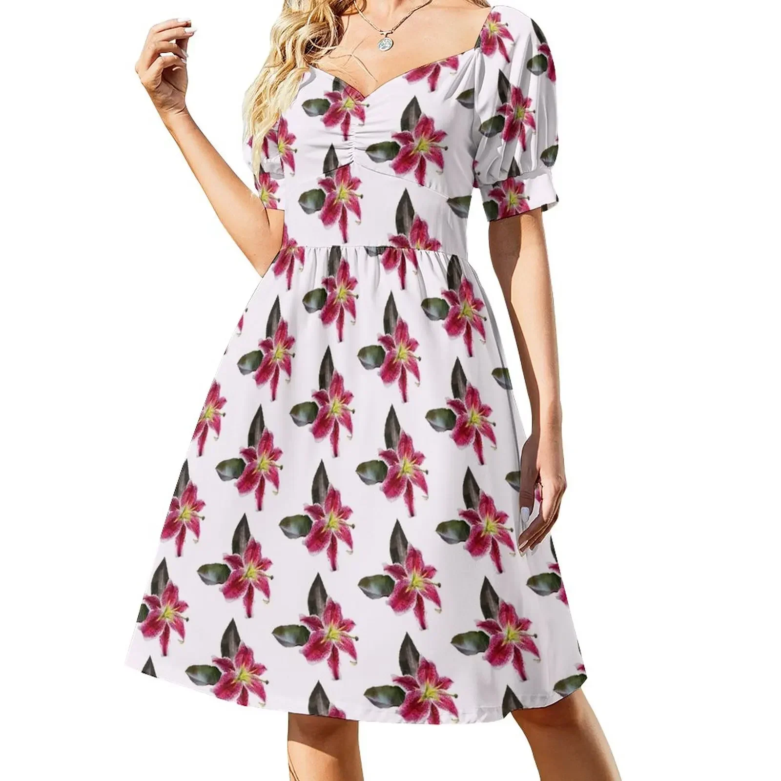 One Stargazer Lily Short-Sleeved Dress dresses for special events evening dress ladies Women's skirt Casual dresses Dress
One Stargazer Lily Short-Sleeved Dress dresses for special events evening dress ladies Women's skirt Casual dresses Dress