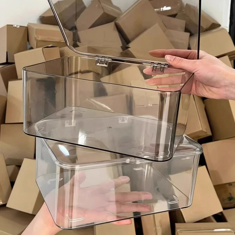 Flip type desktop storage box, transparent acrylic dust-proof finishing box, bedroom, dormitory, office
Flip type desktop storage box, transparent acrylic dust-proof finishing box, bedroom, dormitory, office