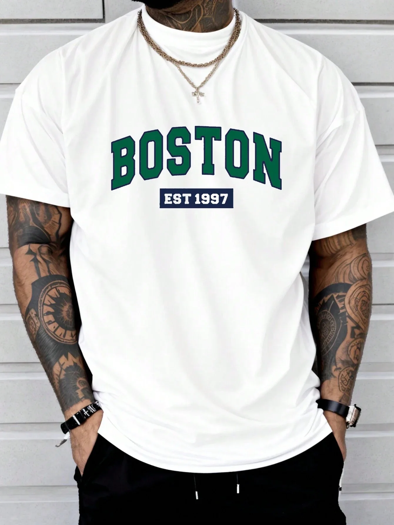 Men Street Style Oversized Round Neck Casual Commute Letter Print T-Shirt, Summer Daily Pure Cotton Tshirt
Men Street Style Oversized Round Neck Casual Commute Letter Print T-Shirt, Summer Daily Pure Cotton Tshirt