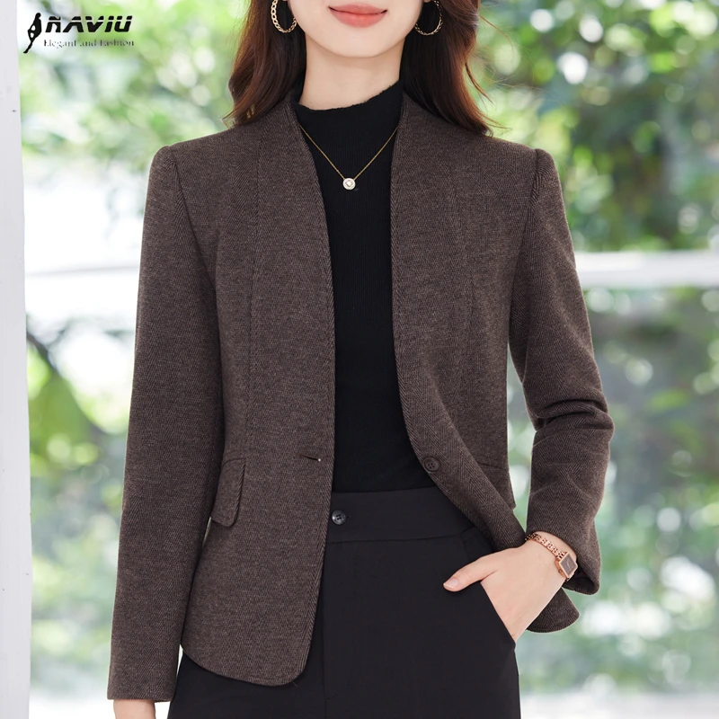 NAVIU Fashion Women Blazer Autumn Winter New Temperament Single Button Slim Long Sleeve Jacket Office Ladies Formal Coat
NAVIU Fashion Women Blazer Autumn Winter New Temperament Single Button Slim Long Sleeve Jacket Office Ladies Formal Coat