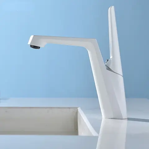 Basin Faucets Black/Gold/Gray /Chrome/White Faucet Creative Wash Basin Hot & Cold Water Sink Copper Taps Bathroom Accessories